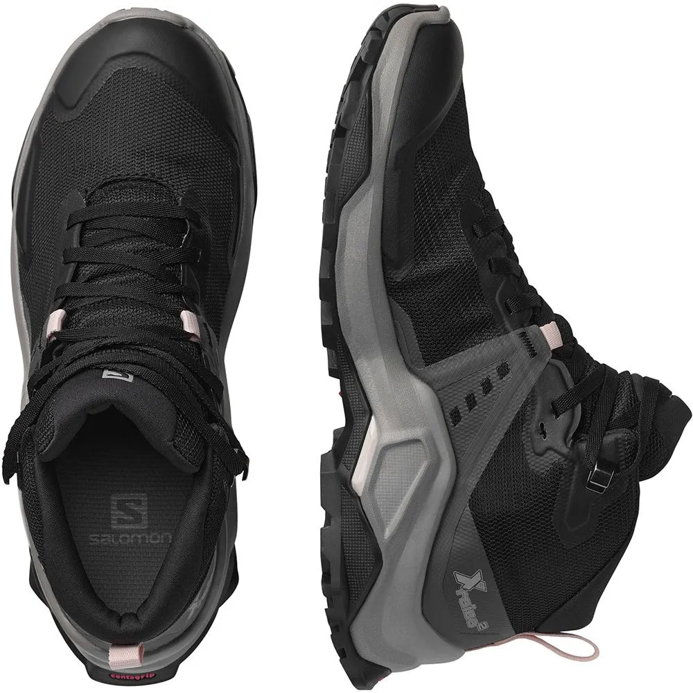 Salomon X Raise 2 Mid Goretex Wanderstiefel, Black / magnet / morganite Salomon X Raise 2 Mid Goretex Wanderstiefel, Black / magnet / morganite