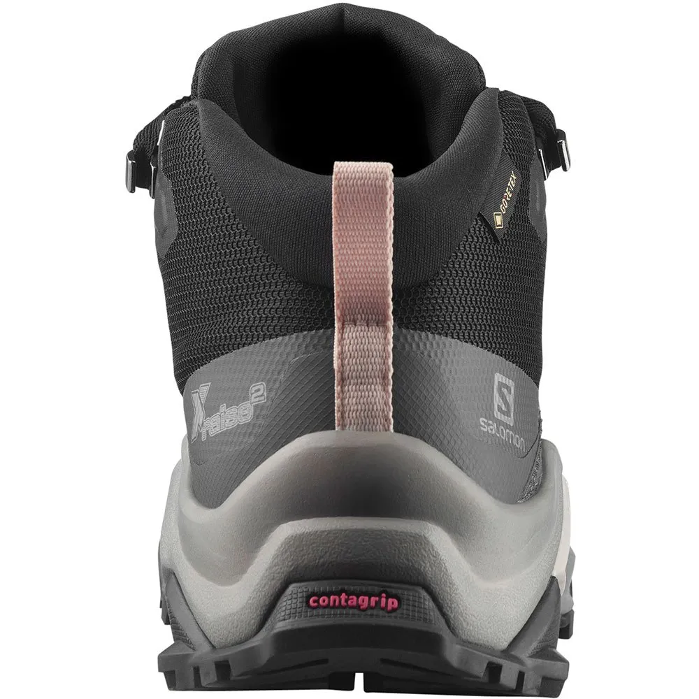 Salomon X Raise 2 Mid Goretex Wanderstiefel, Black / magnet / morganite Salomon X Raise 2 Mid Goretex Wanderstiefel, Black / magnet / morganite