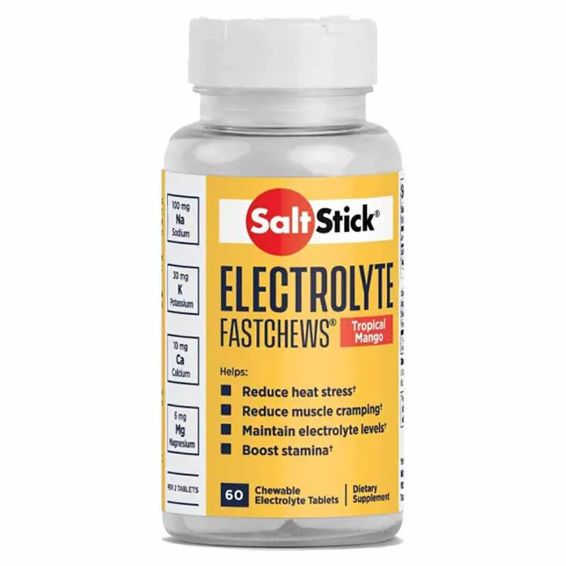 Saltstick Mango Fastchews Tabletten Tropische 60 Einheiten, Orange, One Size Saltstick Mango Fastchews Tabletten Tropische 60 Einheiten, Orange, One Size