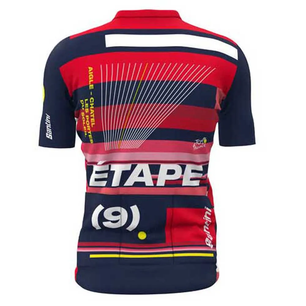 Santini Aigle Tour De Fance Official Kurzarm-radtrikot, Print Santini Aigle Tour De Fance Official Kurzarm-radtrikot, Print