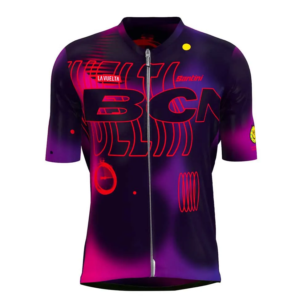 Santini Barcellona Stage La Vuelta Official Kurzarm-radtrikot Santini Barcellona Stage La Vuelta Official Kurzarm-radtrikot