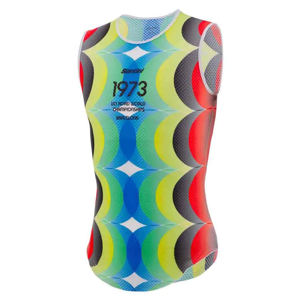 Santini Barcelona 1973 Uci Ärmelloses Baselayer, Print Santini Barcelona 1973 Uci Ärmelloses Baselayer, Print