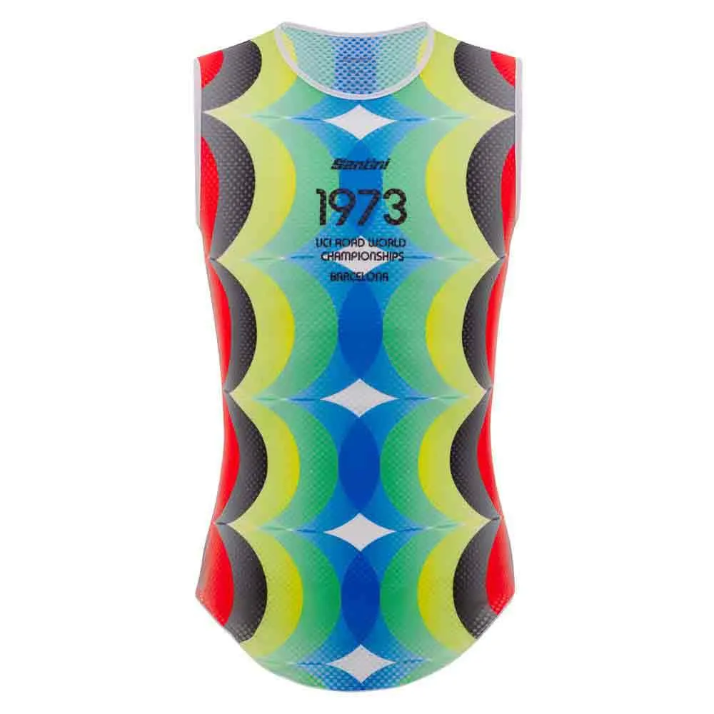 Santini Barcelona 1973 Uci Ärmelloses Baselayer, Print Santini Barcelona 1973 Uci Ärmelloses Baselayer, Print