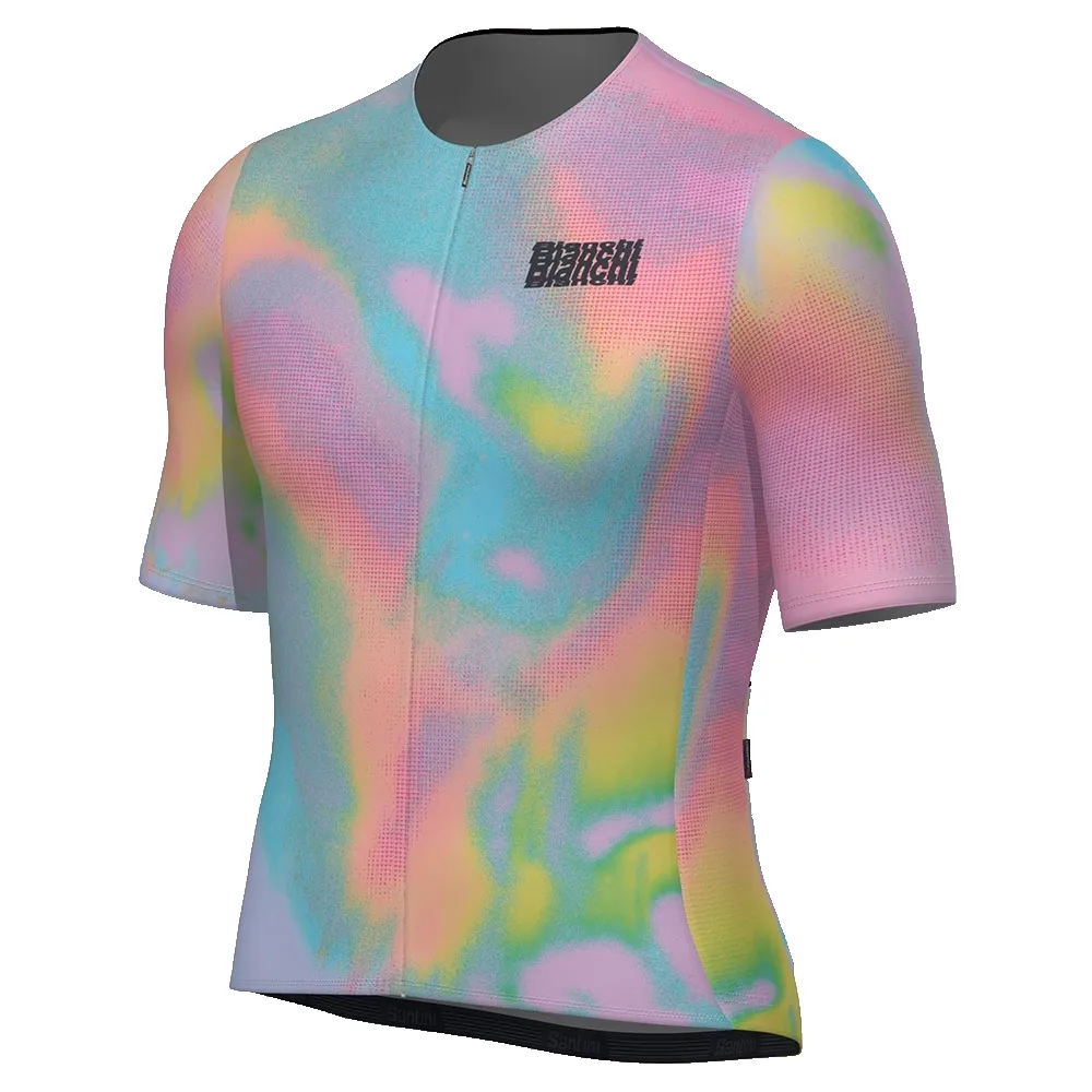 Santini Bianchi Milano Pop 2025 Kurzarm-radtrikot, Print