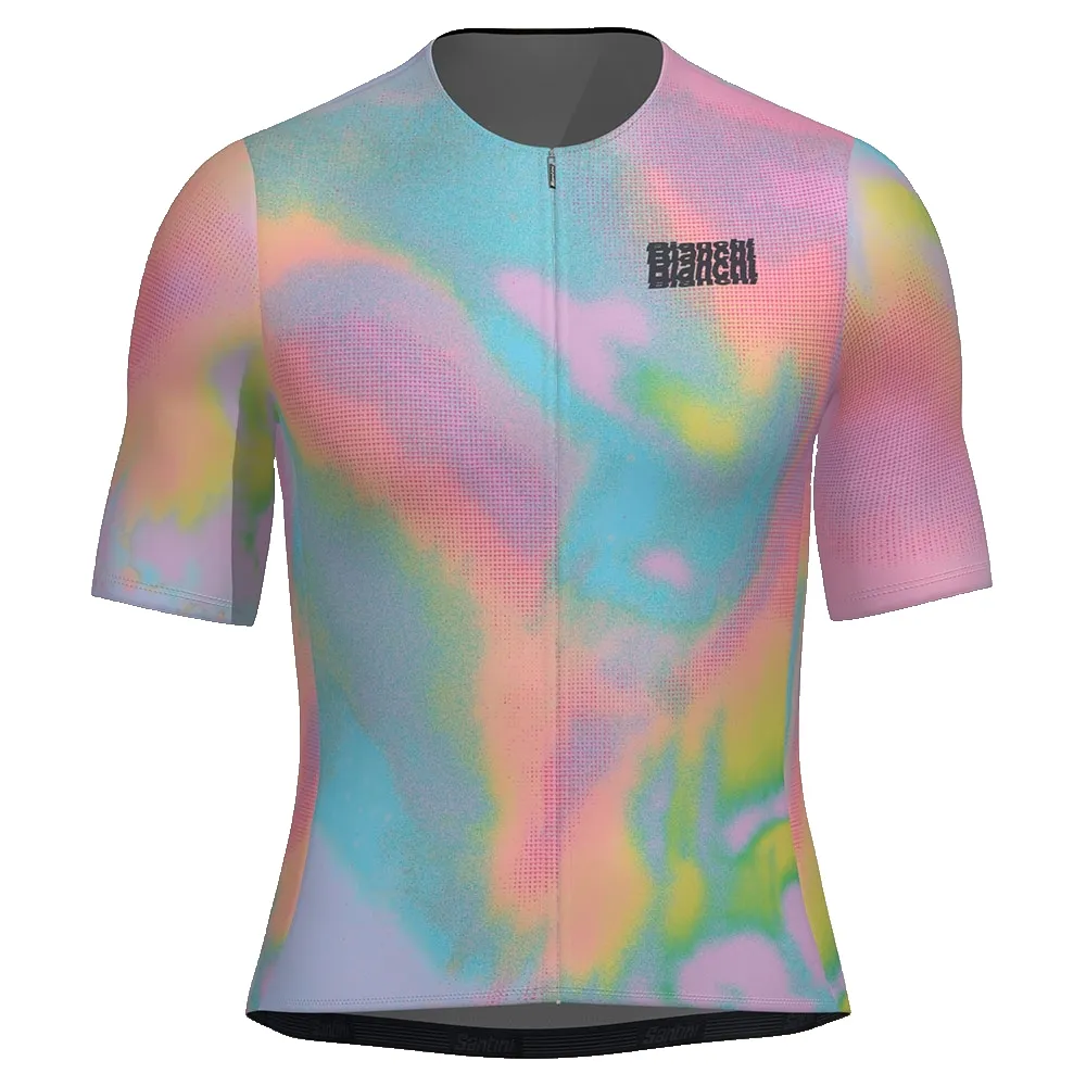 Santini Bianchi Milano Pop 2025 Kurzarm-radtrikot, Print
