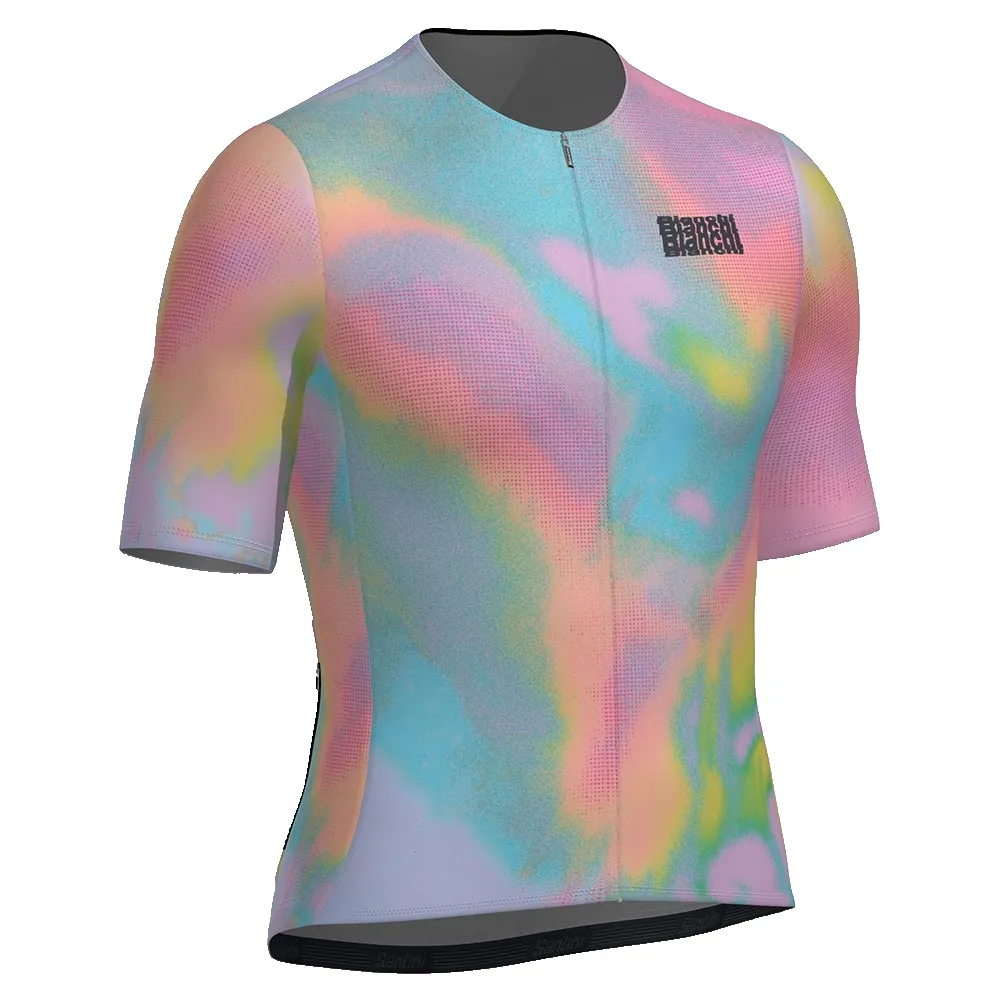 Santini Bianchi Milano Pop 2025 Kurzarm-radtrikot, Print