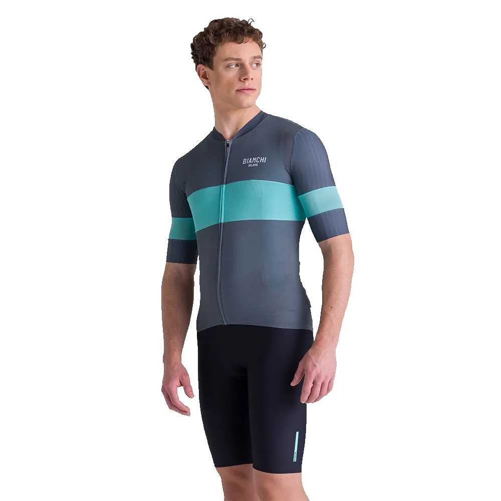 Santini Bianchi Milano Race 2025 Kurzarm-radtrikot