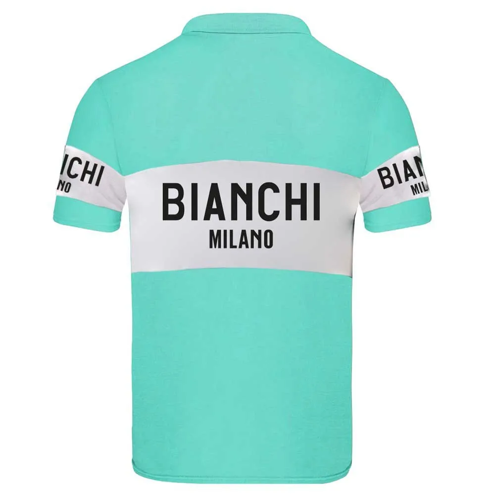 Santini Bianchi Milano Retro 2025 Kurzarm-poloshirt Santini Bianchi Milano Retro 2025 Kurzarm-poloshirt