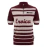 Santini Eroica Wool Kurzarm-radtrikot, Bordeaux / white