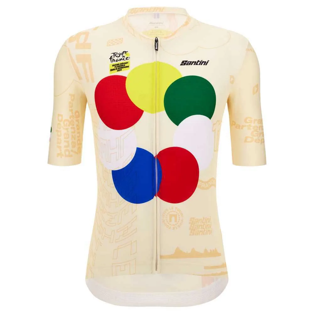 Santini Grand Départ Florence Tour De France Kurzarm-radtrikot