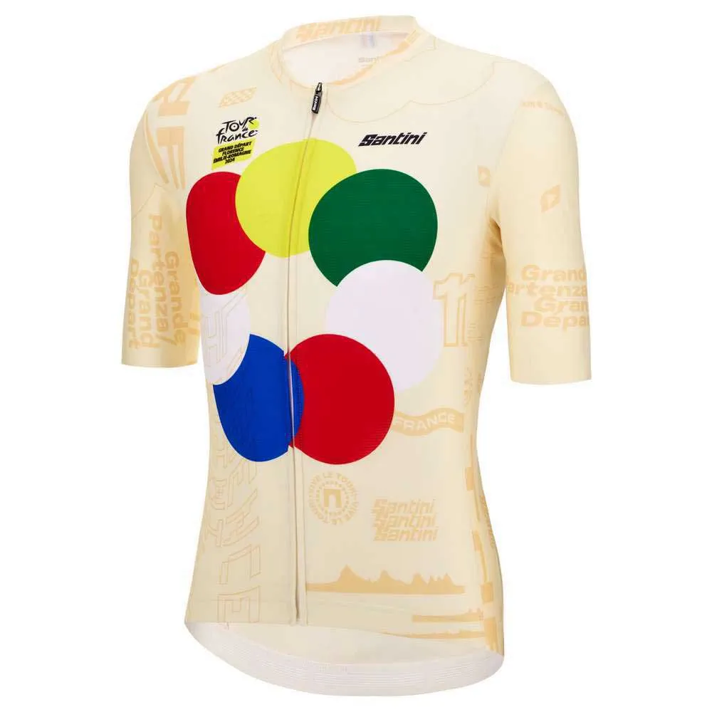 Santini Grand Départ Florence Tour De France Kurzarm-radtrikot