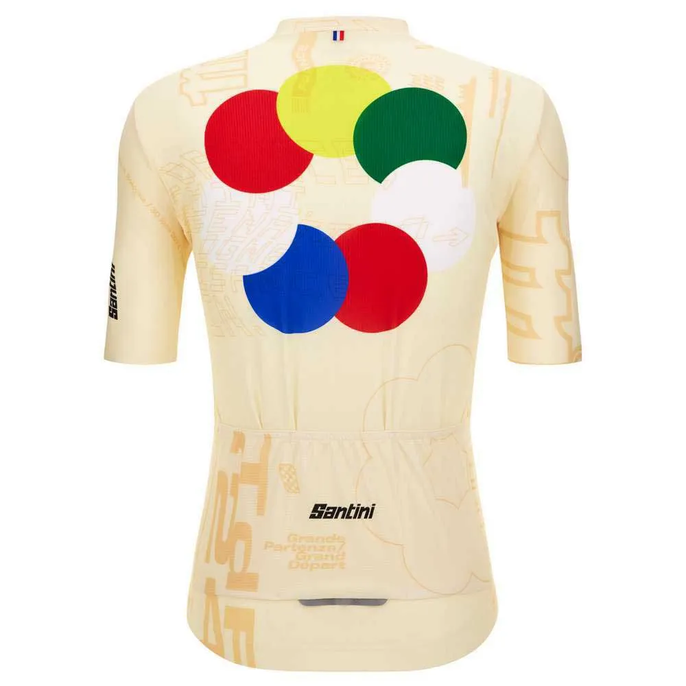 Santini Grand Départ Florence Tour De France Kurzarm-radtrikot