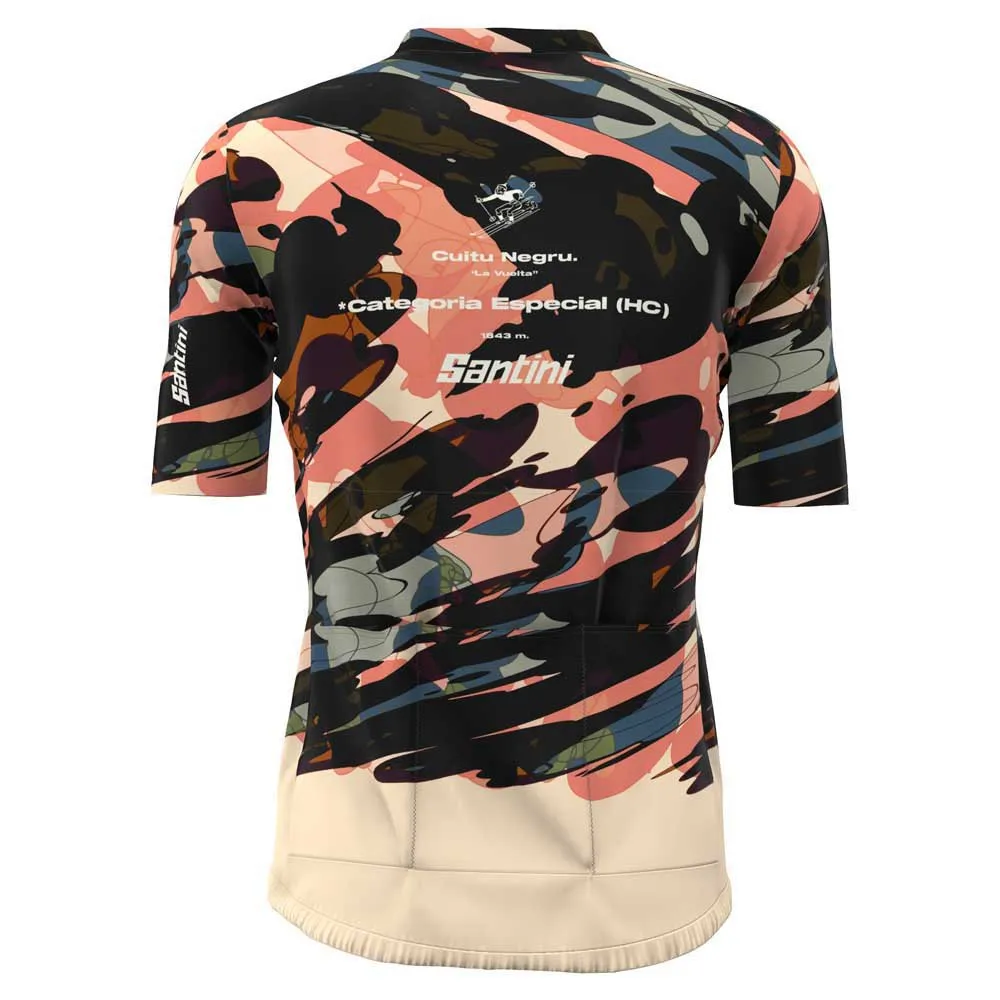 Santini La Vuelta Cuitu Negru Kurzarm-radtrikot, Print Santini La Vuelta Cuitu Negru Kurzarm-radtrikot, Print