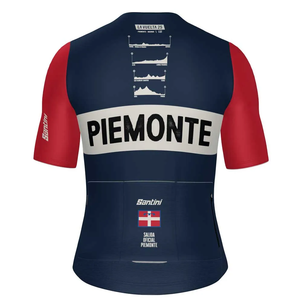 Santini La Vuelta Grand Salida Piemonte Kurzarm-radtrikot Santini La Vuelta Grand Salida Piemonte Kurzarm-radtrikot