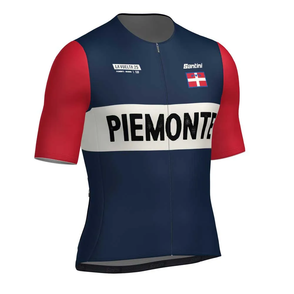 Santini La Vuelta Grand Salida Piemonte Kurzarm-radtrikot Santini La Vuelta Grand Salida Piemonte Kurzarm-radtrikot