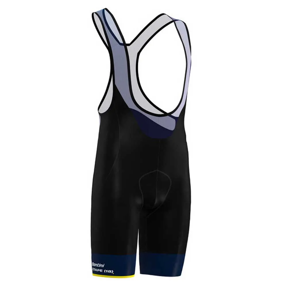 Santini Lourdes Tour De Fance Official Trägerhose, Blue nautica Santini Lourdes Tour De Fance Official Trägerhose, Blue nautica