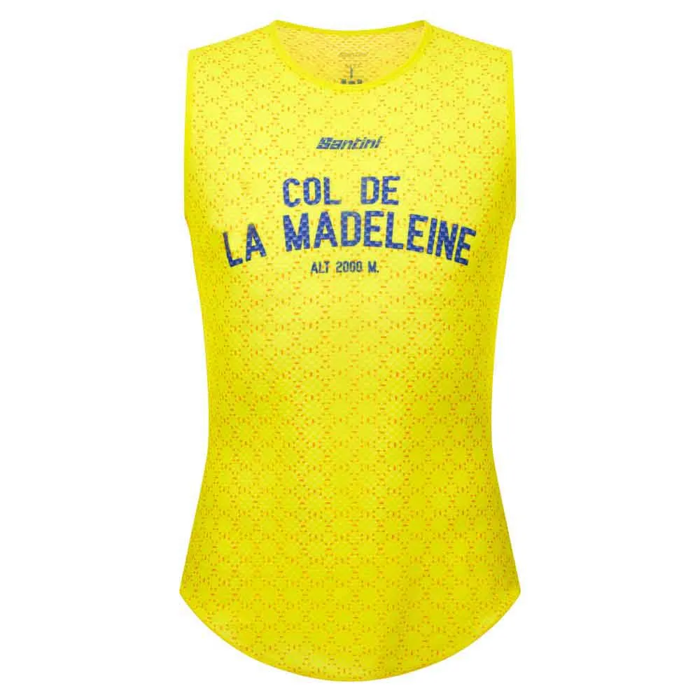 Santini Maillot Jaune Col De La Madeleine 2025 Ärmelloses Baselayer Santini Maillot Jaune Col De La Madeleine 2025 Ärmelloses Baselayer