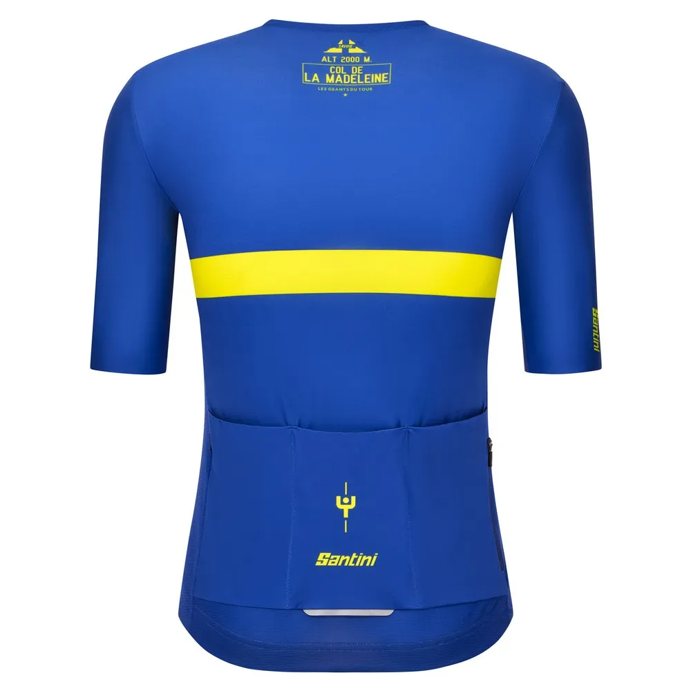 Santini Maillot Jaune Col De La Madeleine 2025 Kurzarm-radtrikot