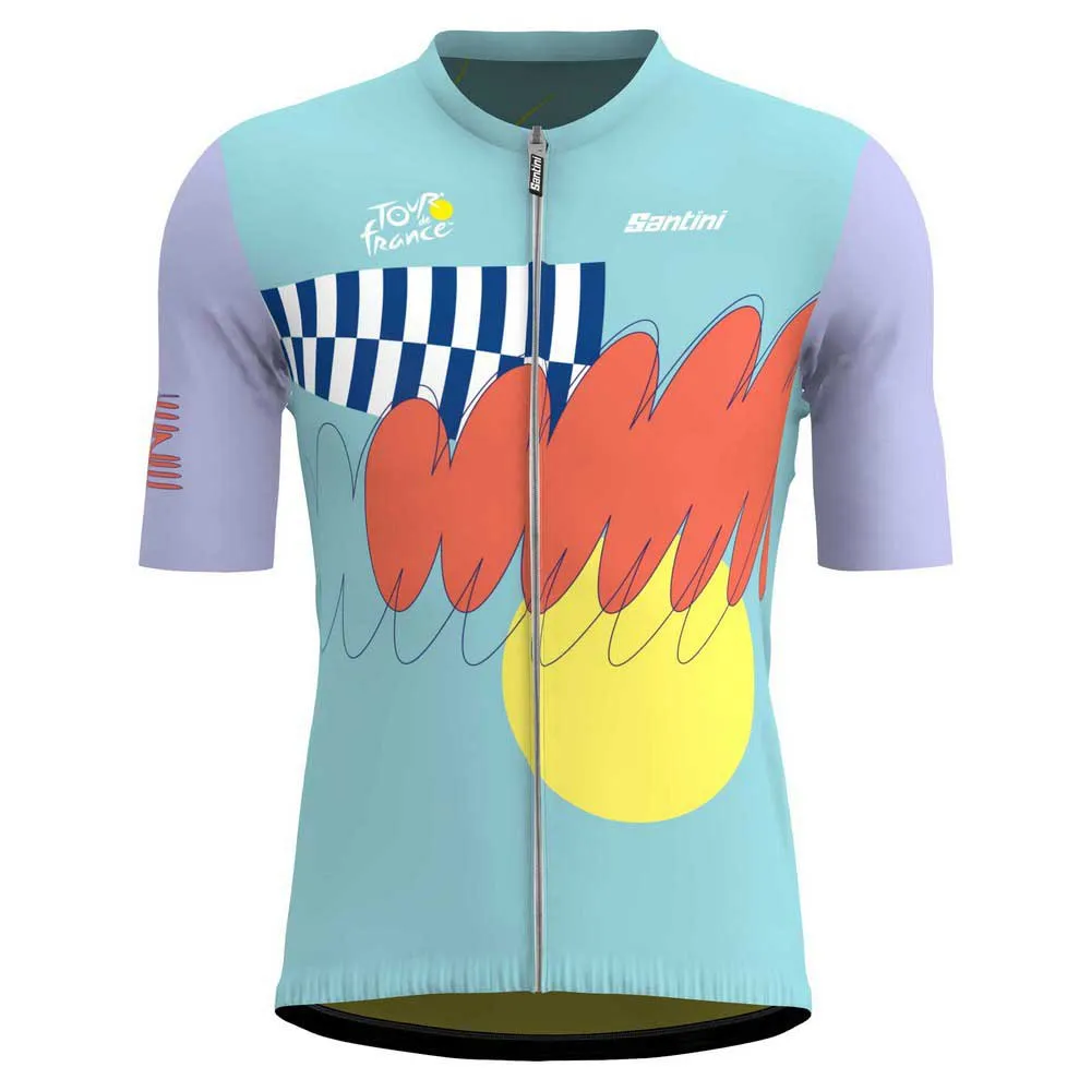 Santini Nice Tour De France Official Kurzarm-radtrikot Santini Nice Tour De France Official Kurzarm-radtrikot