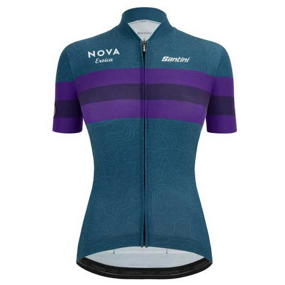 Santini Nova Eroica Opera Kurzarm-radtrikot, Green / blue Santini Nova Eroica Opera Kurzarm-radtrikot, Green / blue