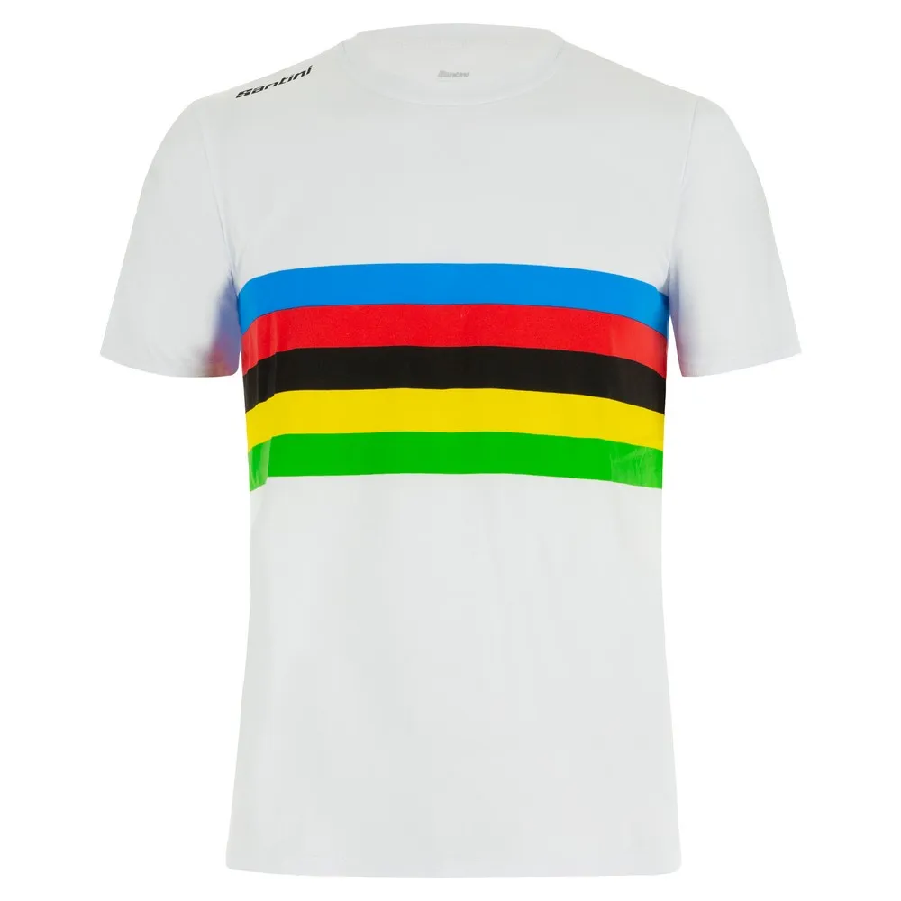 Santini Official Uci Rainbow 2025 Kurzarm-t-shirt Santini Official Uci Rainbow 2025 Kurzarm-t-shirt