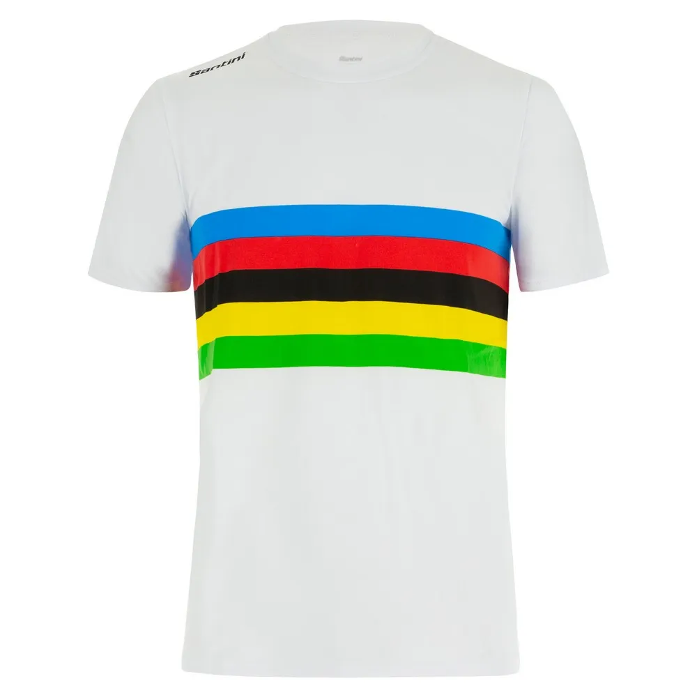 Santini Official Uci Rainbow 2025 Kurzarm-t-shirt Santini Official Uci Rainbow 2025 Kurzarm-t-shirt