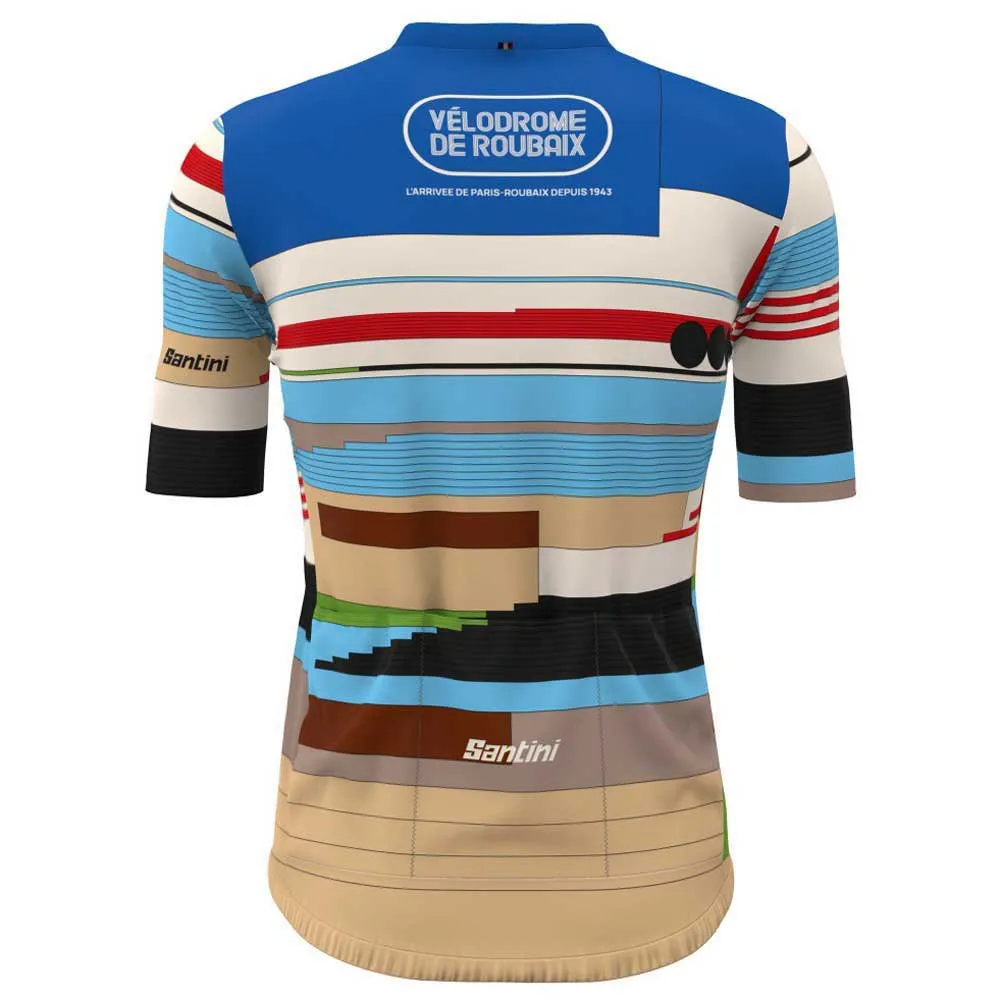 Santini Paris Roubaix Kurzarm-radtrikot, Print Santini Paris Roubaix Kurzarm-radtrikot, Print