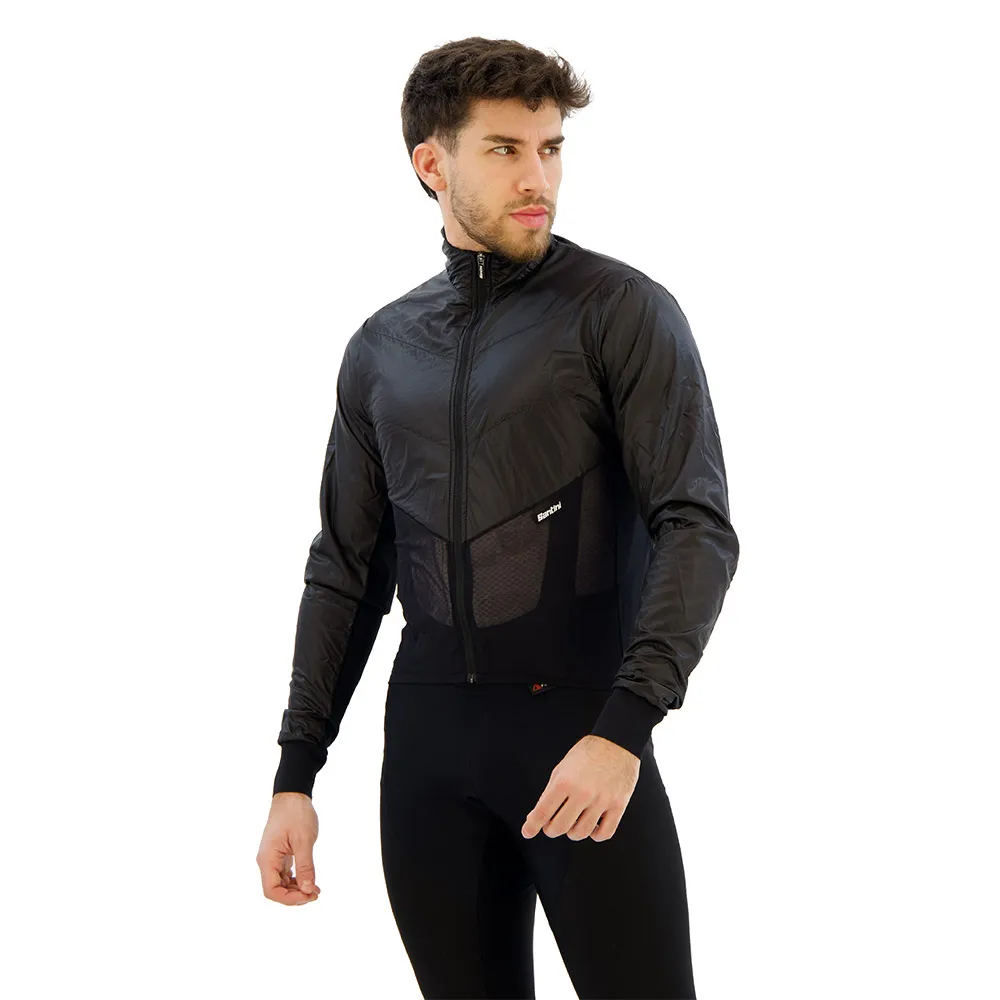 Santini Redux Lite Wind Jacke, Black Santini Redux Lite Wind Jacke, Black