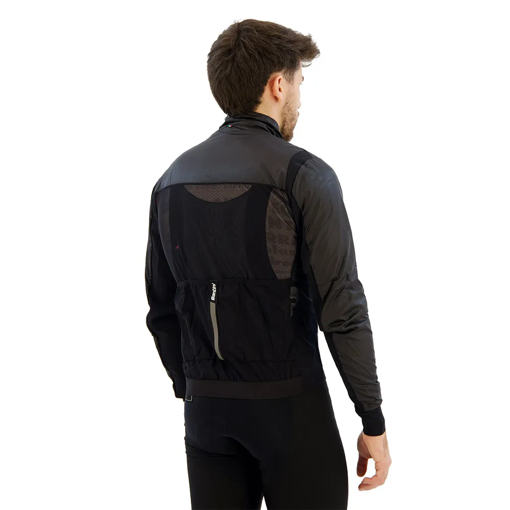 Santini Redux Lite Wind Jacke, Black Santini Redux Lite Wind Jacke, Black