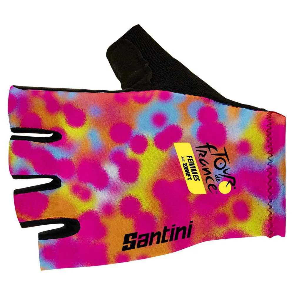 Santini Rotterdam Tour De France Femme Avec Zwift Official Kurze Handschuhe, Print Santini Rotterdam Tour De France Femme Avec Zwift Official Kurze Handschuhe, Print