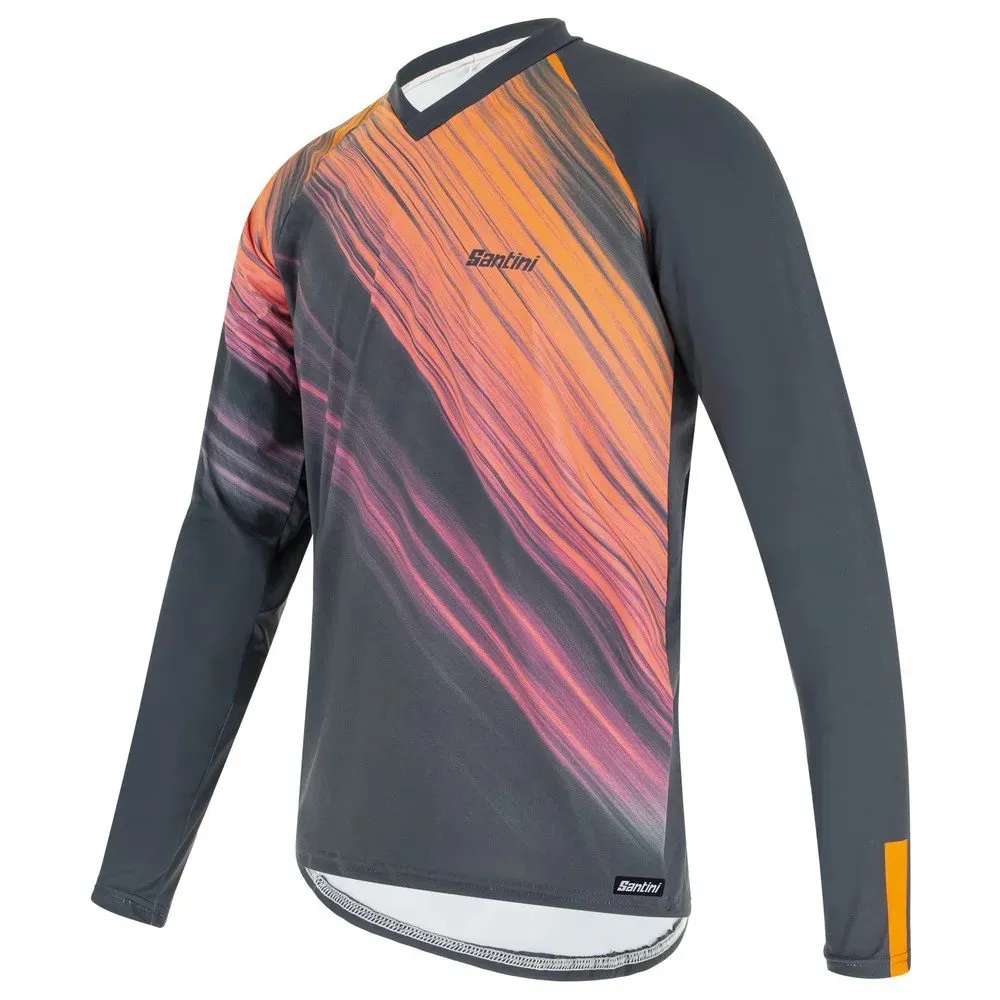 Santini Sasso Langarm-trikot, Red, M