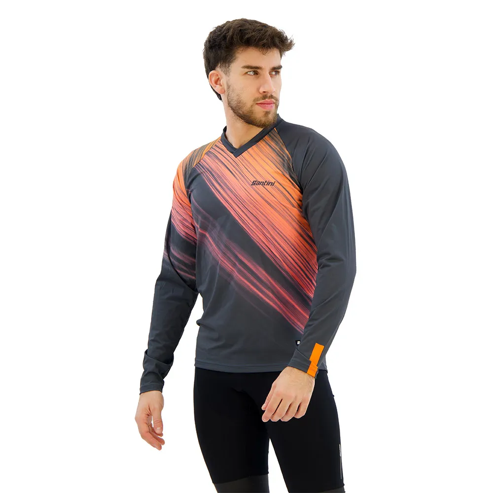 Santini Sasso Langarm-trikot, Red, M