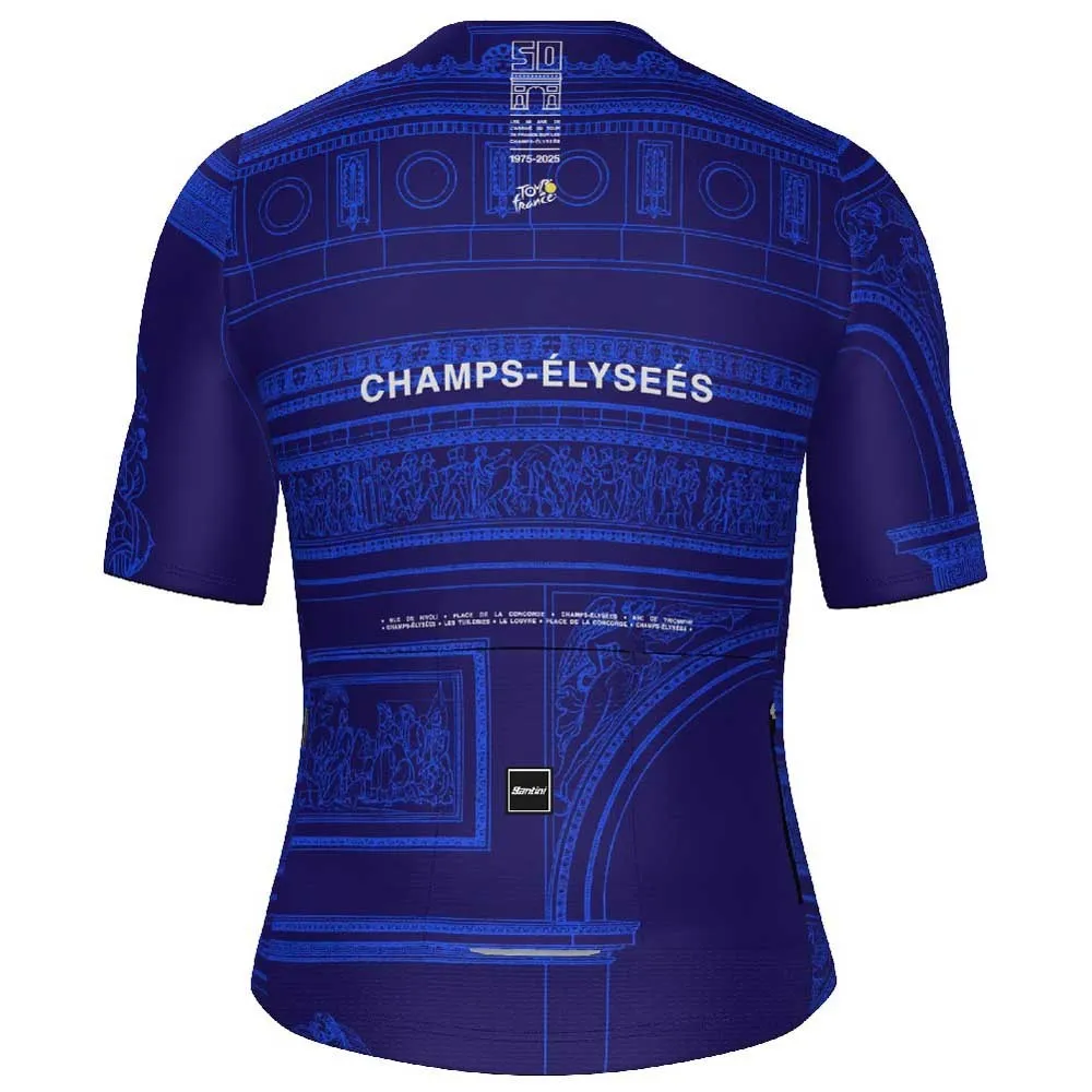 Santini Tdf Arrivée Arc De Triomphe 2025 Kurzarm-radtrikot Santini Tdf Arrivée Arc De Triomphe 2025 Kurzarm-radtrikot