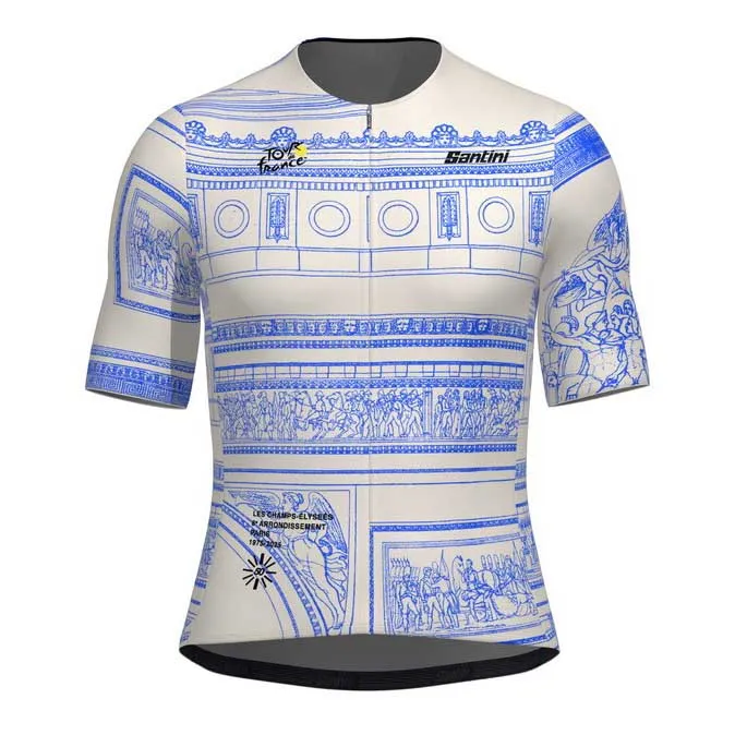 Santini Tdf Arrivée Arc De Triomphe 2025 Kurzarm-radtrikot