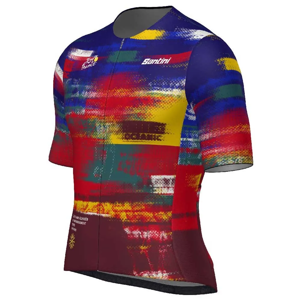 Santini Tdf Arrivée Dash 2025 Kurzarm-radtrikot Santini Tdf Arrivée Dash 2025 Kurzarm-radtrikot