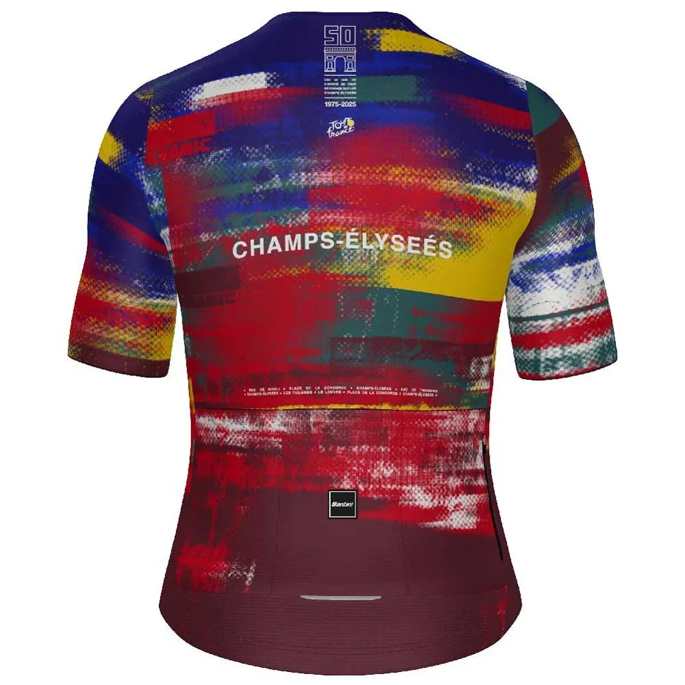 Santini Tdf Arrivée Dash 2025 Kurzarm-radtrikot Santini Tdf Arrivée Dash 2025 Kurzarm-radtrikot