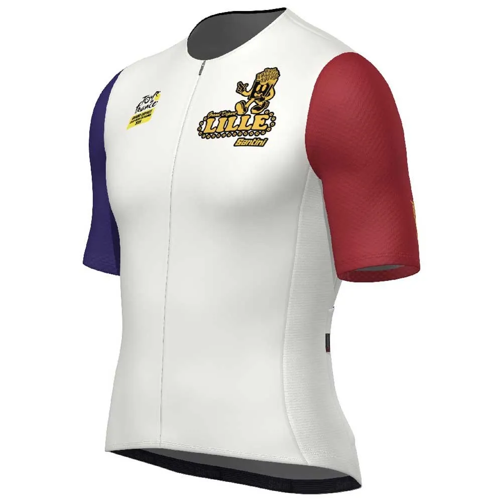 Santini Tdf Grand Depart Lille 2025 Kurzarm-radtrikot Santini Tdf Grand Depart Lille 2025 Kurzarm-radtrikot