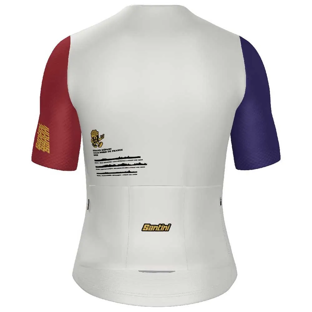 Santini Tdf Grand Depart Lille 2025 Kurzarm-radtrikot Santini Tdf Grand Depart Lille 2025 Kurzarm-radtrikot