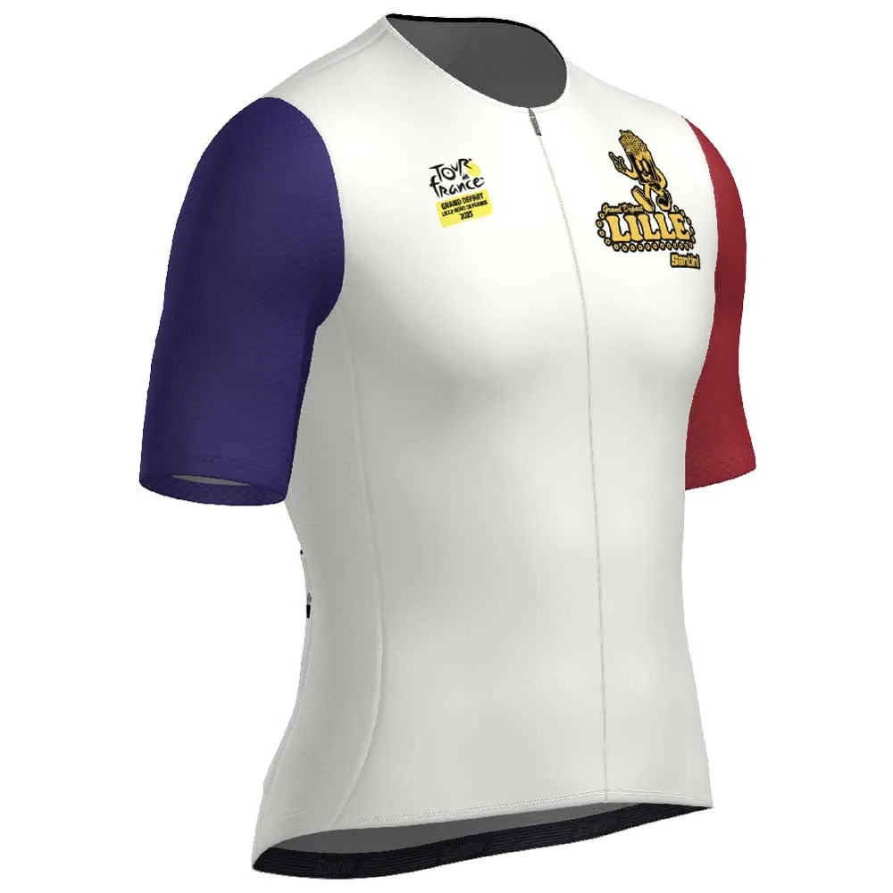 Santini Tdf Grand Depart Lille 2025 Kurzarm-radtrikot Santini Tdf Grand Depart Lille 2025 Kurzarm-radtrikot
