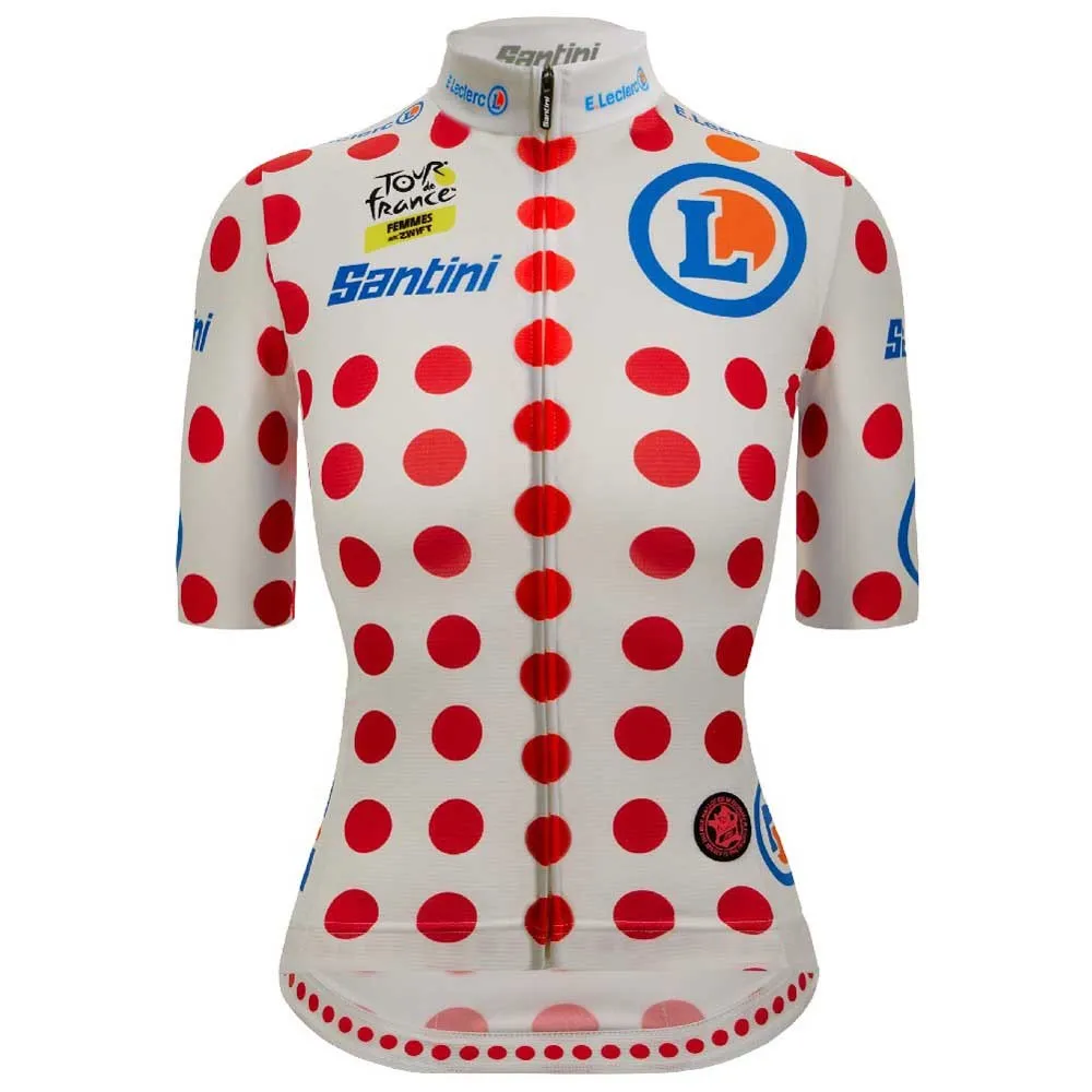 Santini Tour De France Avec Zwift Polka Dot 2025 Kurzarm-radtrikot Santini Tour De France Avec Zwift Polka Dot 2025 Kurzarm-radtrikot