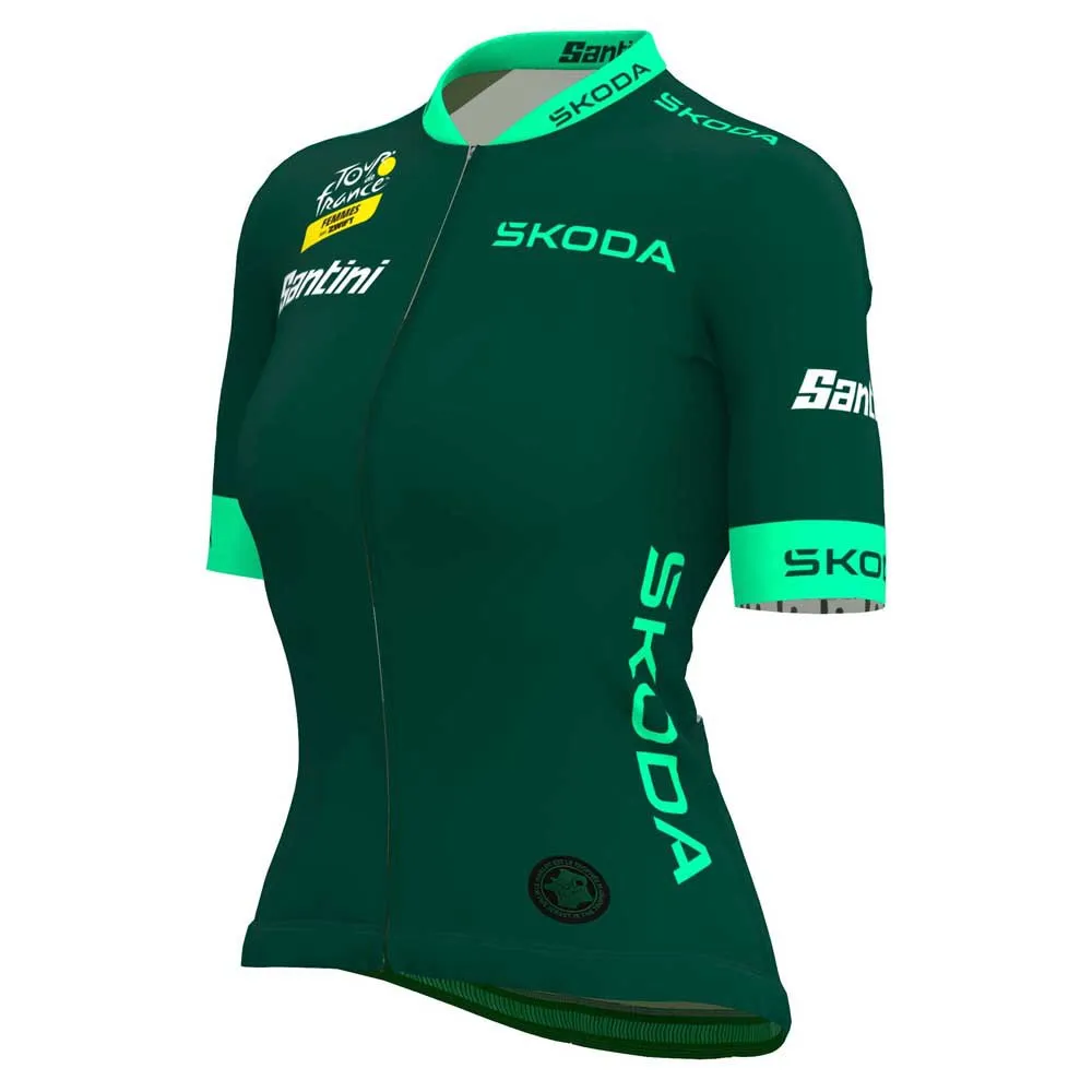 Santini Tour De France Femme Avec Zwift Best Sprinter Leader Kurzarm-radtrikot Santini Tour De France Femme Avec Zwift Best Sprinter Leader Kurzarm-radtrikot