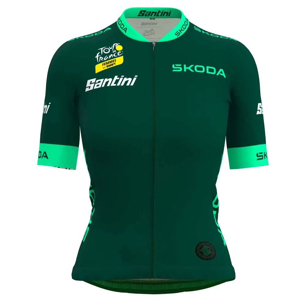 Santini Tour De France Femme Avec Zwift Best Sprinter Leader Kurzarm-radtrikot Santini Tour De France Femme Avec Zwift Best Sprinter Leader Kurzarm-radtrikot