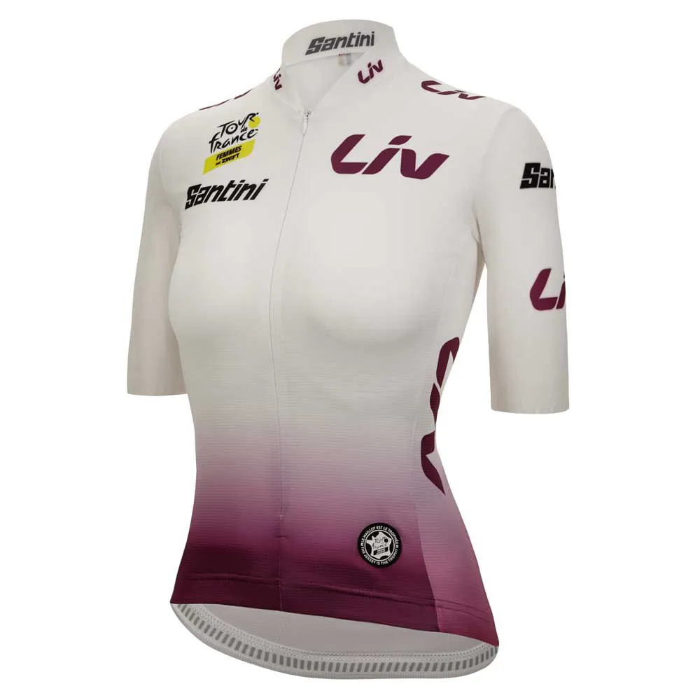 Santini Tour De France Femme Avec Zwift Best Young Leader Kurzarm-radtrikot Santini Tour De France Femme Avec Zwift Best Young Leader Kurzarm-radtrikot