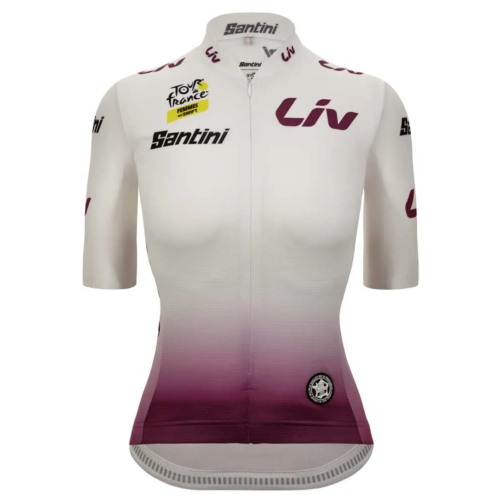Santini Tour De France Femme Avec Zwift Best Young Leader Kurzarm-radtrikot Santini Tour De France Femme Avec Zwift Best Young Leader Kurzarm-radtrikot