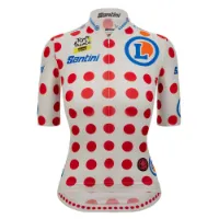 Santini Tour De France Femme Avec Zwift Gpm Leader Kurzarm-radtrikot Santini Tour De France Femme Avec Zwift Gpm Leader Kurzarm-radtrikot