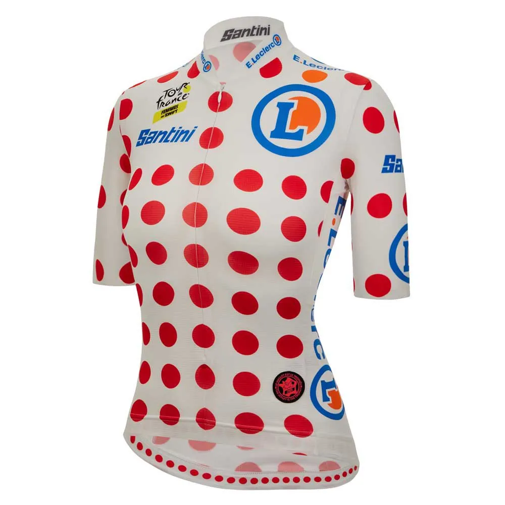 Santini Tour De France Femme Avec Zwift Gpm Leader Kurzarm-radtrikot Santini Tour De France Femme Avec Zwift Gpm Leader Kurzarm-radtrikot