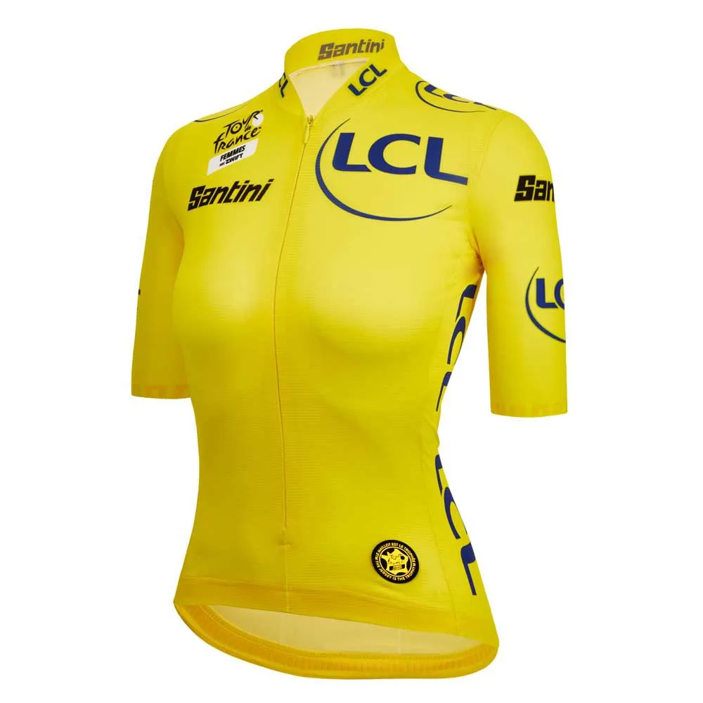 Santini Tour De France Femme Avec Zwift Overall Leader Kurzarm-radtrikot Santini Tour De France Femme Avec Zwift Overall Leader Kurzarm-radtrikot