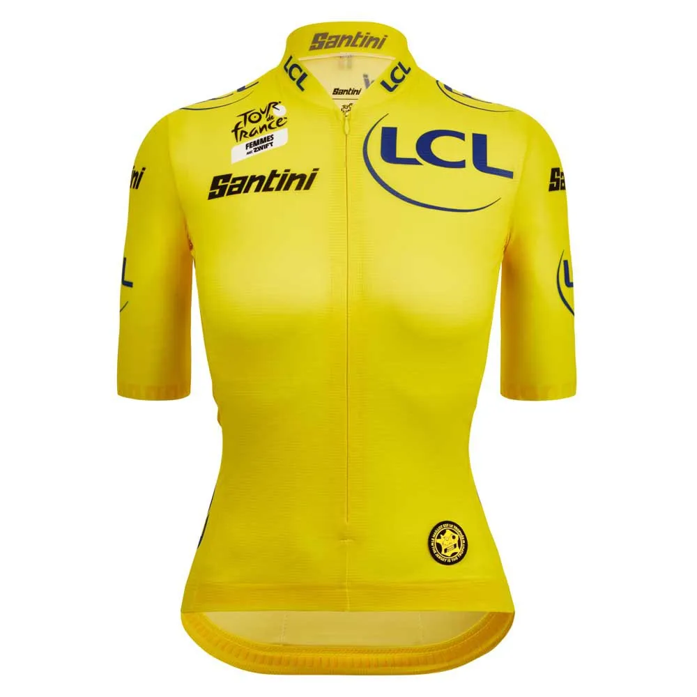 Santini Tour De France Femme Avec Zwift Overall Leader Kurzarm-radtrikot Santini Tour De France Femme Avec Zwift Overall Leader Kurzarm-radtrikot
