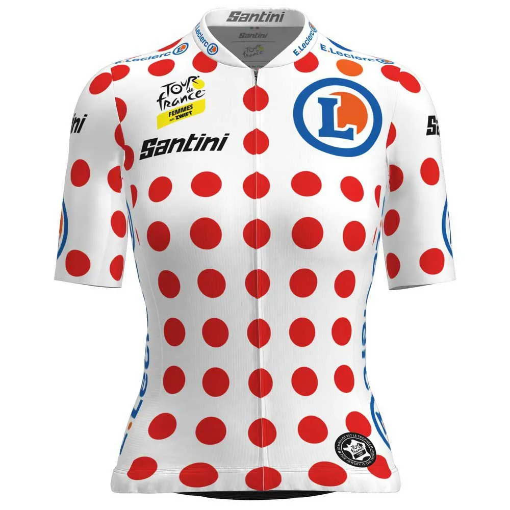 Santini Tour De France Femme Zwift Gpm Leader Kurzarm-radtrikot, Pois Santini Tour De France Femme Zwift Gpm Leader Kurzarm-radtrikot, Pois