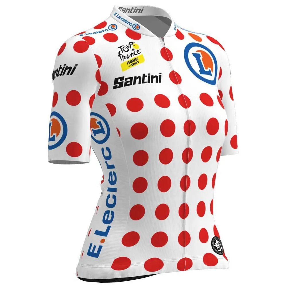 Santini Tour De France Femme Zwift Gpm Leader Kurzarm-radtrikot, Pois Santini Tour De France Femme Zwift Gpm Leader Kurzarm-radtrikot, Pois